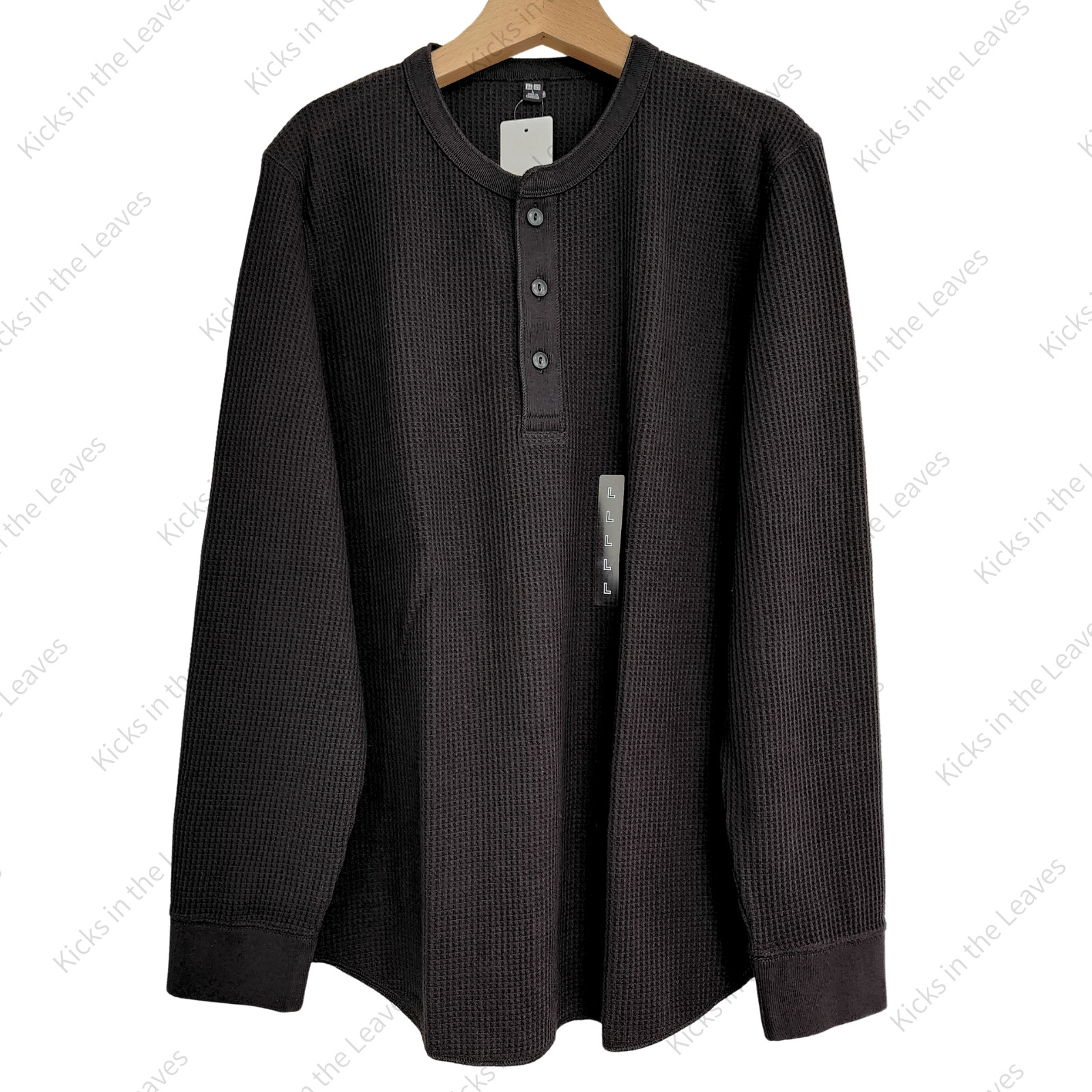 UNIQLO Waffle Henley Neck T-Shirt XS-4XL Men Regular Fit 482766 NWT