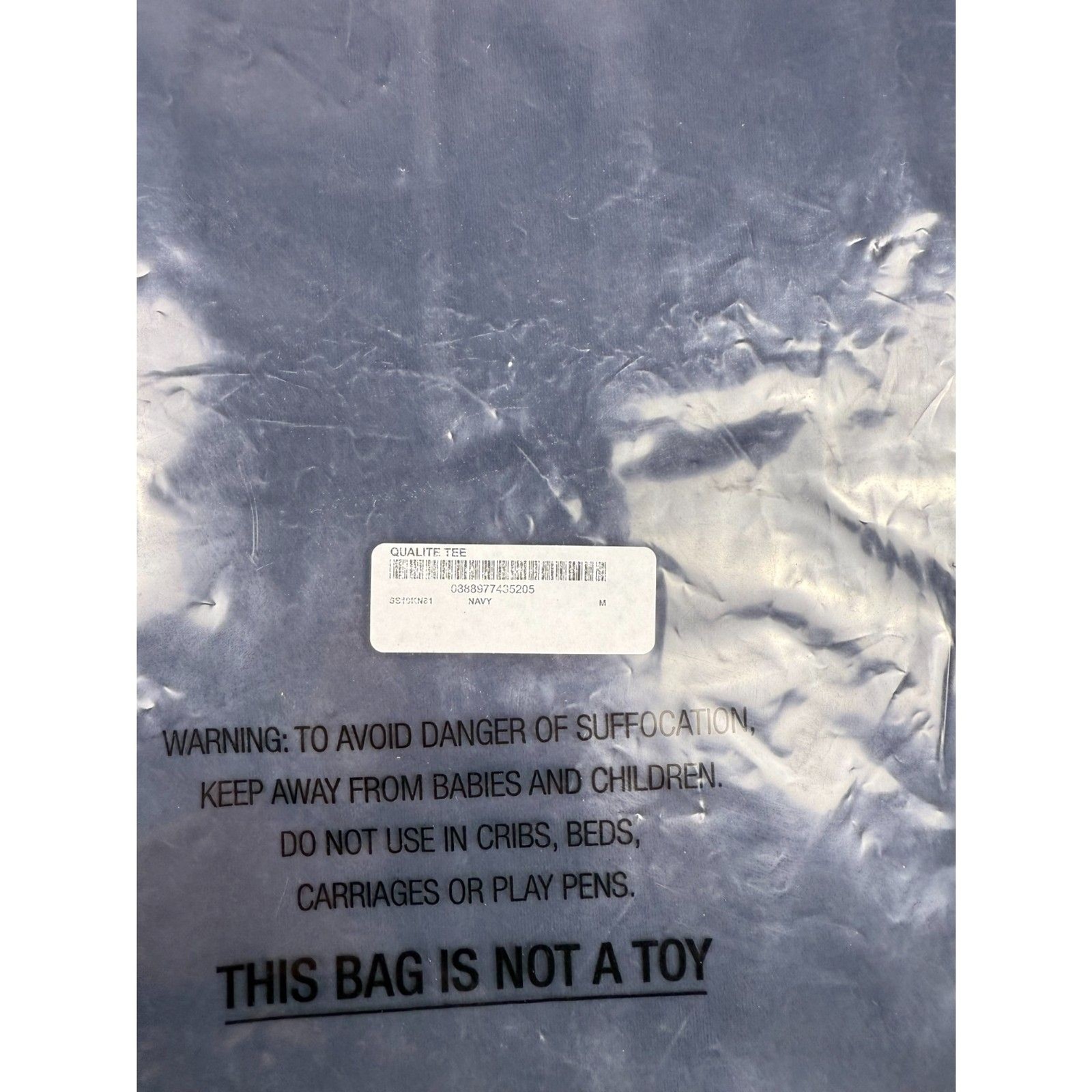 Supreme Qualite Tee Navy SS19 New In Bag Logo Crewneck T-Shirt Medium