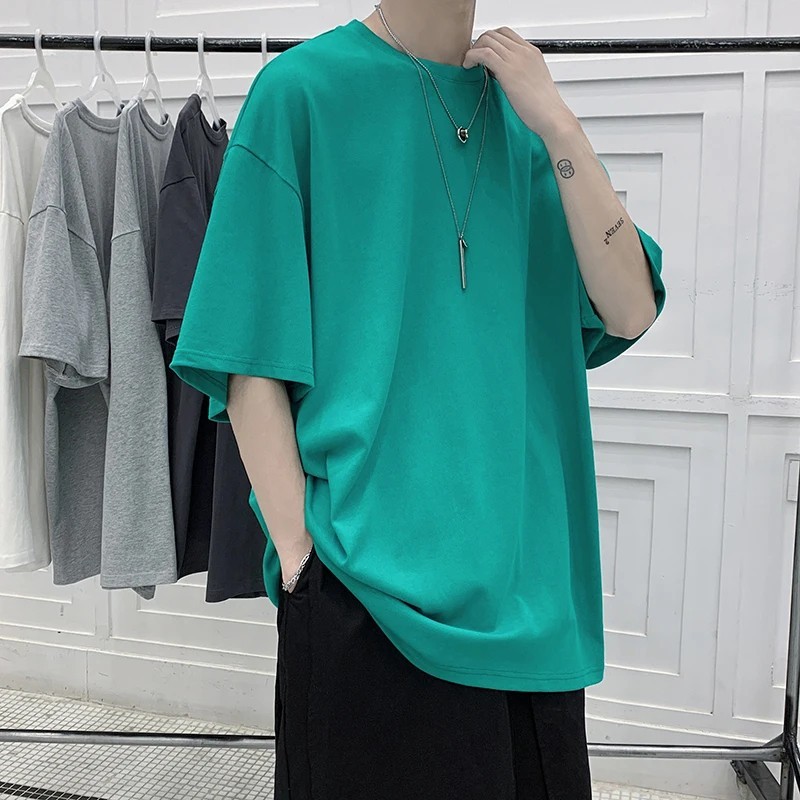 100% Cotton O-Neck Oversized Summer Short Sleeve Men’s T Shirt HipHop Streetwear