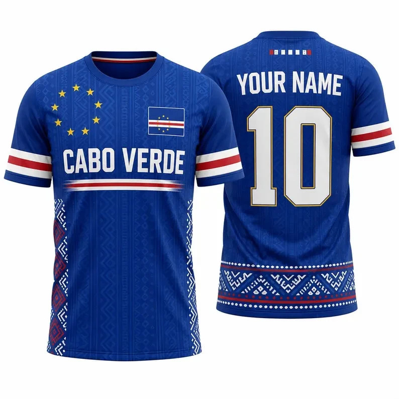 Personalized Cabo Verde Soccer 2026 Custom Name Number 3D shirt VK13860