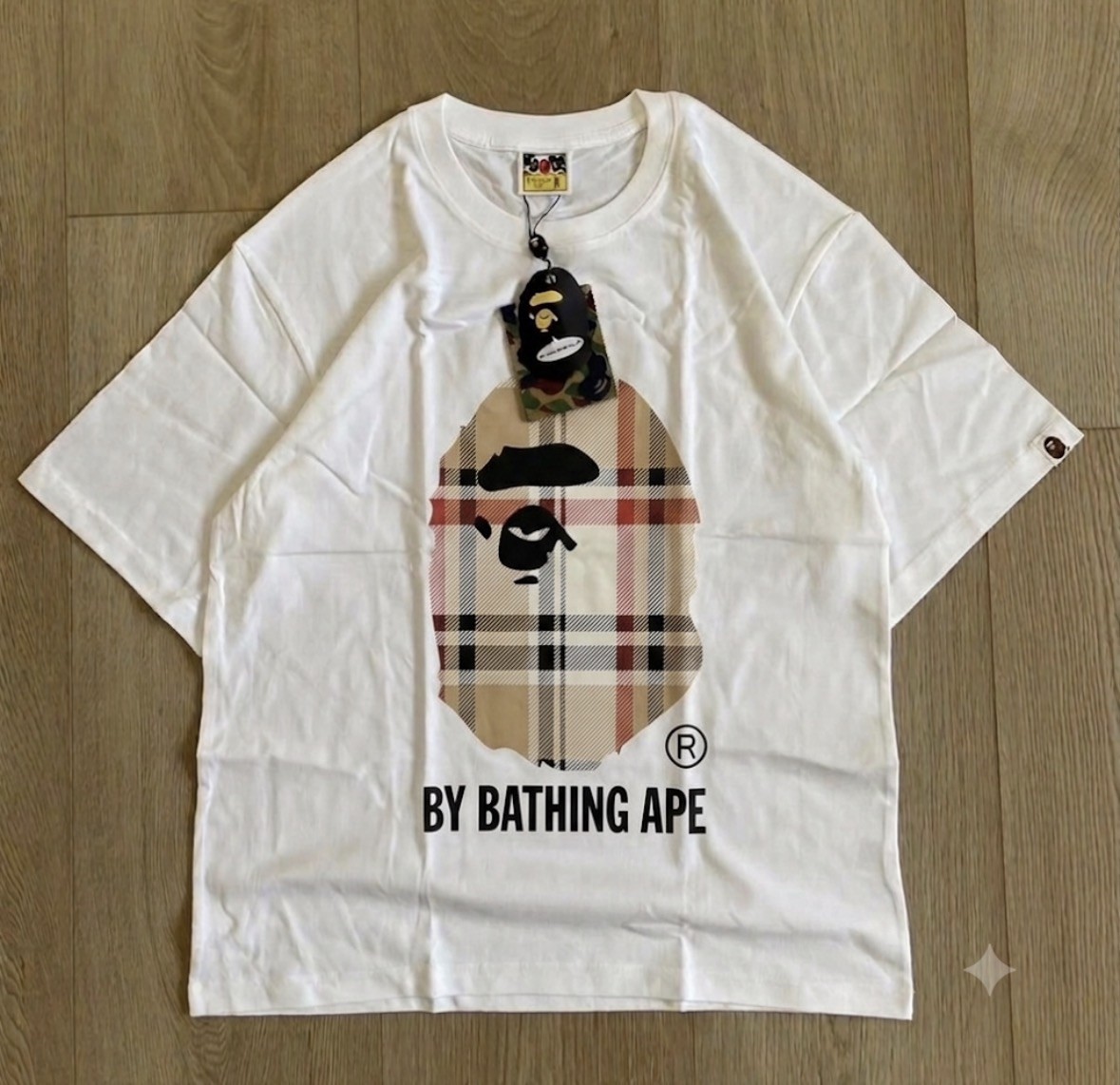 A Bathing Ape Pink Camo Big Face Baby Milo Tee Mens Size Small
