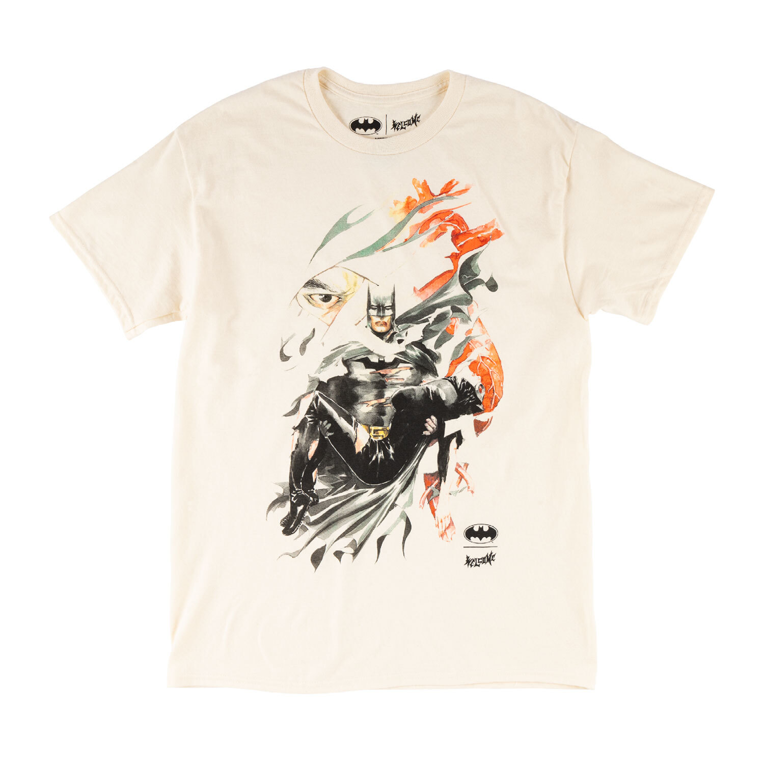 Welcome x Batman Skateboard T-Shirt Heart of Hush Bone