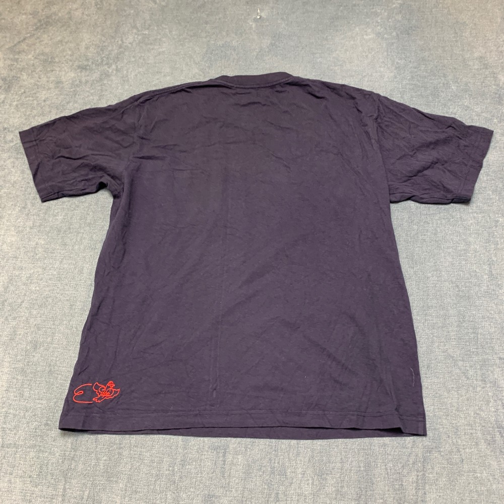 Uniqlo T-Shirt Mens Medium Navy Blue Cotton Work Graphic Casual Everyday Wear