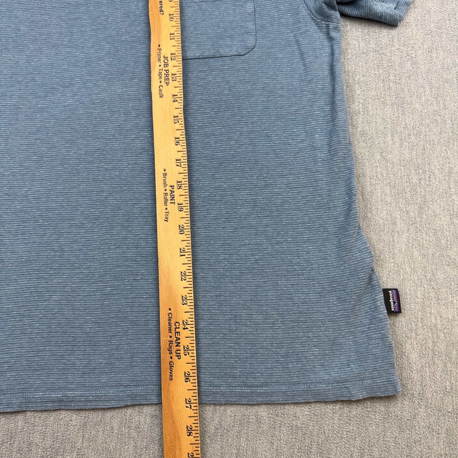Patagonia Shirt Medium Blue Pocket Tee Striped Short Sleeve Casual Cotton 52600
