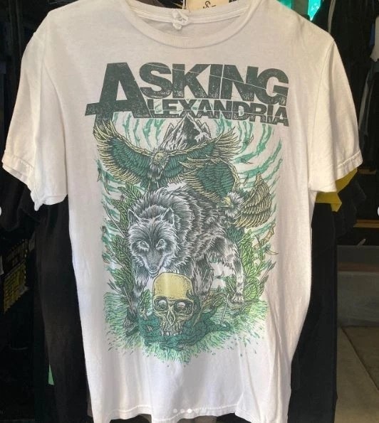 Remake Asking Alexandria band Graphic T shirt White tee In concert S-5XL