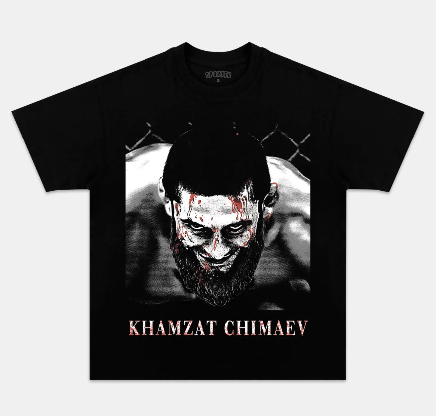 Khamzat Chimaev Icon Design T Shirt 100% Cotton MMA Warrior Tee