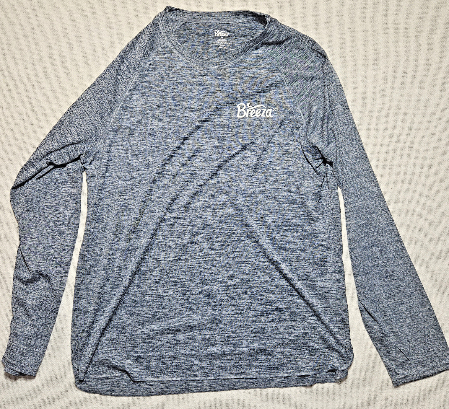 Breeza Green & Grey Long Sleeve T-Shirt Mens XL
