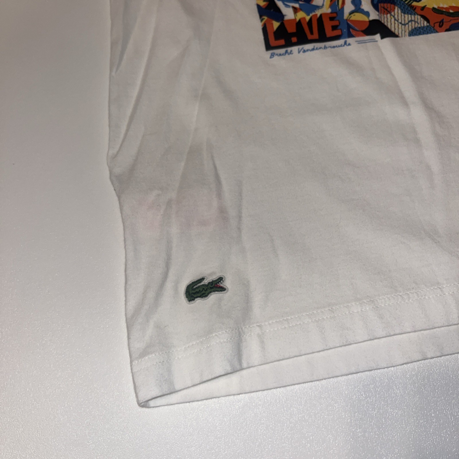 Lacoste LIVE Tshirt NWT Super Hero Series x Brecht V. Size 6 Large MSRP $70