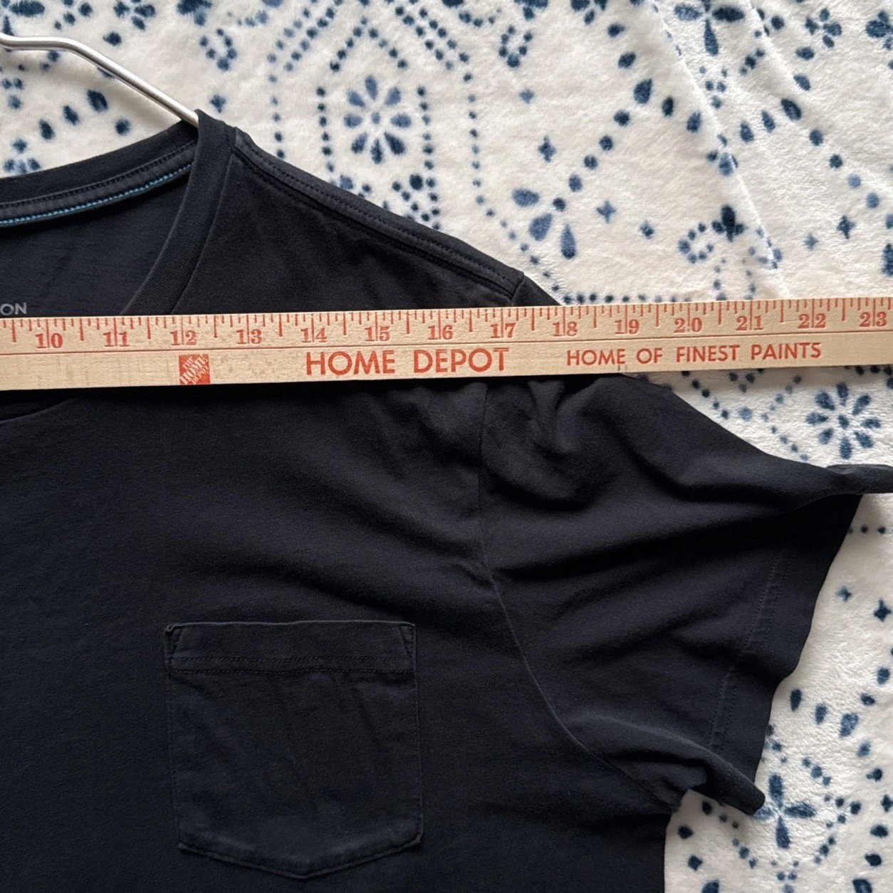 Mack Weldon Black Crew Pocket T Shirt, X-Large But Runs small, See #’s