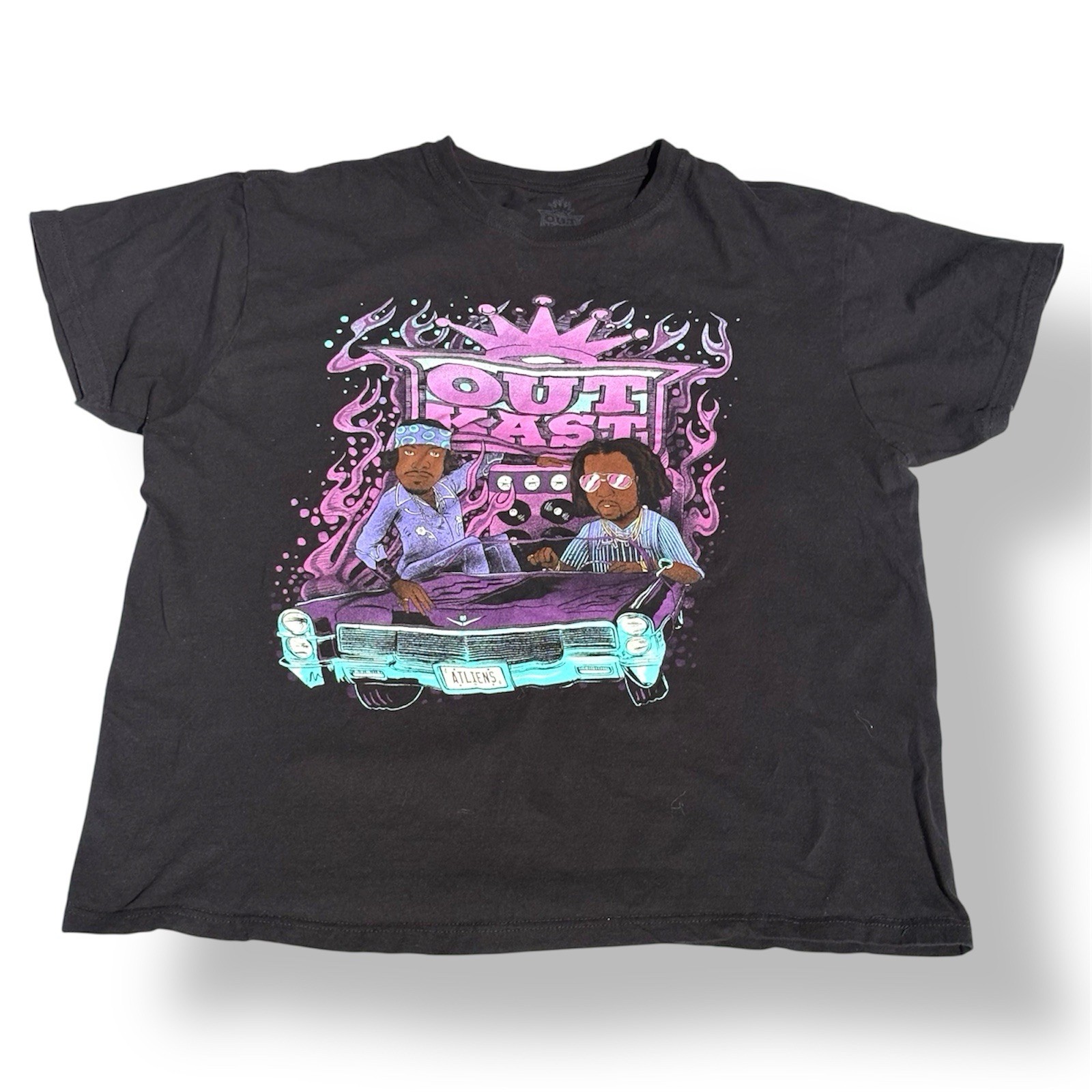 Outkast ATLiens Big Boi Andre 3000 Caricature Graphic T Shirt Size Youth XL