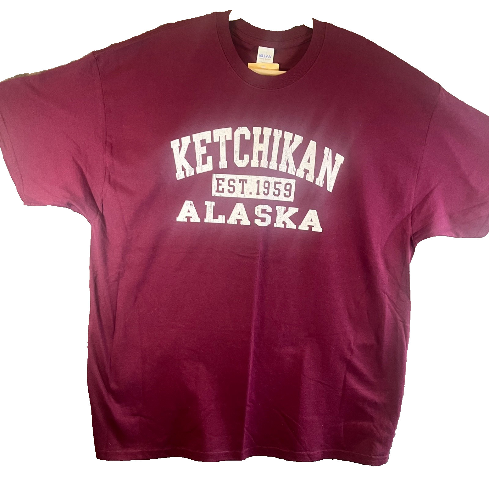 Ketchikan Alaska Est 1959 Burgandy Size 2X T-Shirt. NWT