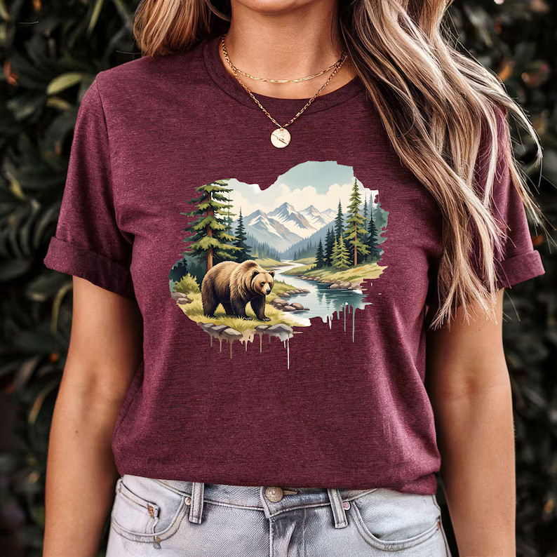 Watercolor Bear Comfort Tee