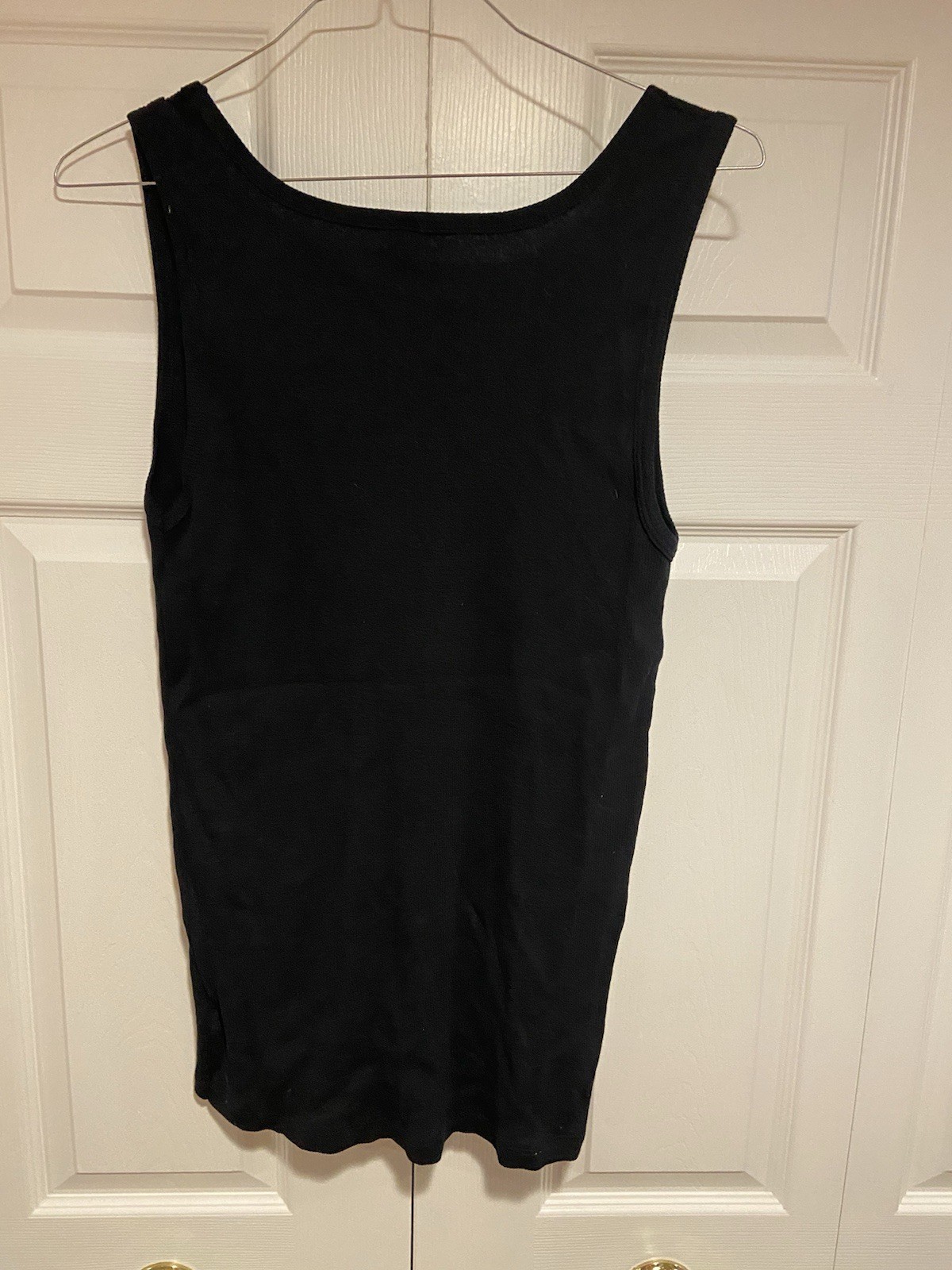 Vintage NWOT Pabst Blue Ribbon Beer Black Tank Beater Top Large Ribbed Cotton