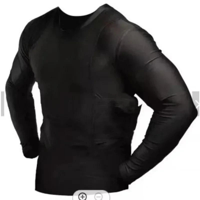 Concealment Clothes Men’S Crew Neck Undercover- Concealed Holster Carry Tops