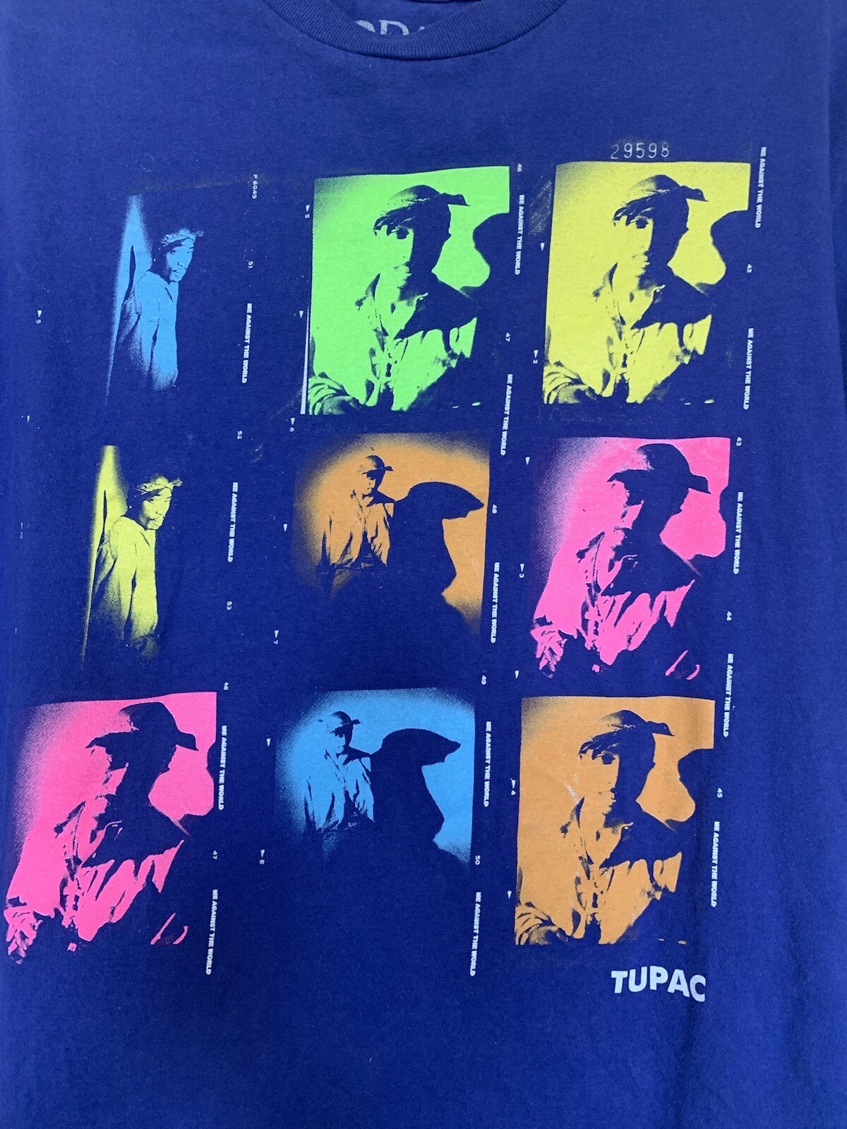 Tupac 29598 Men’s Purple “Me Against The World” Graphic Tee On 2Pac Label Sz L