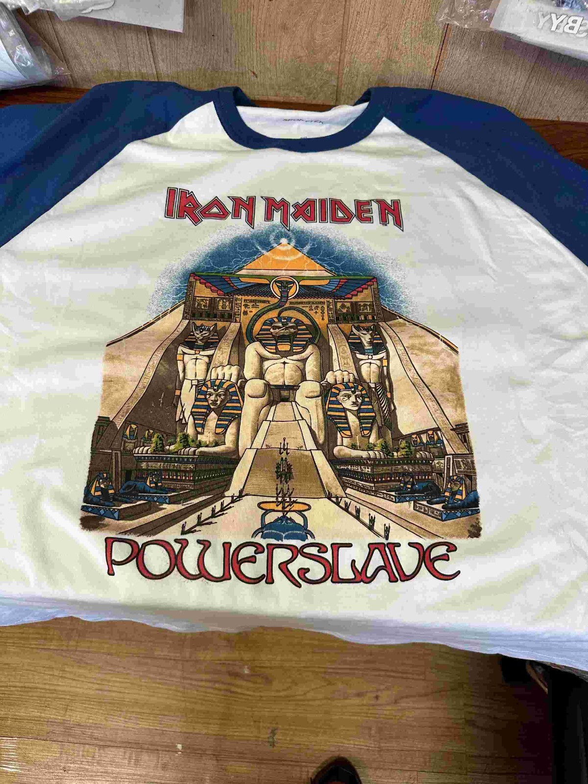 Iron Maiden – Powerslave Rare White/Blue S to 3XL