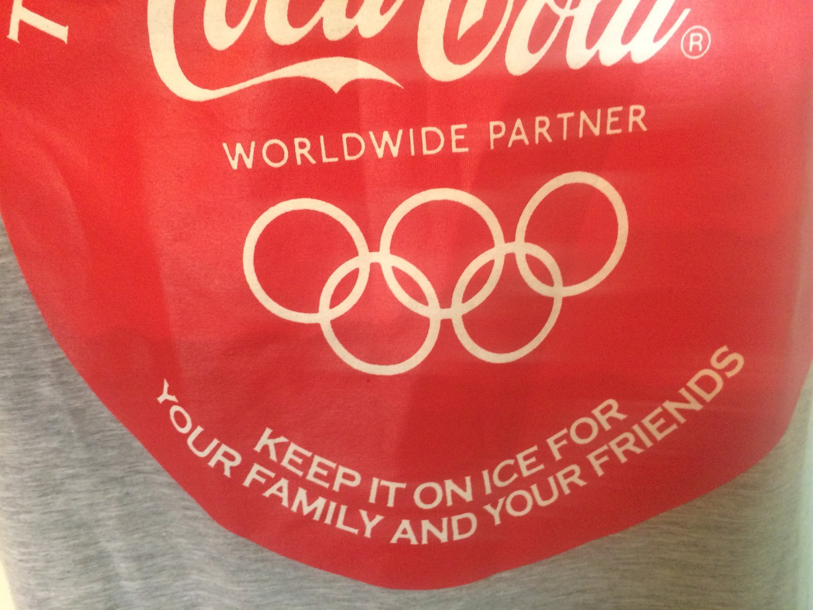 T-SHIRT L 94% Cotton GRAY- COCA COLA PARTNER OF THE OLYMPICS 20012 OFFICIAL f