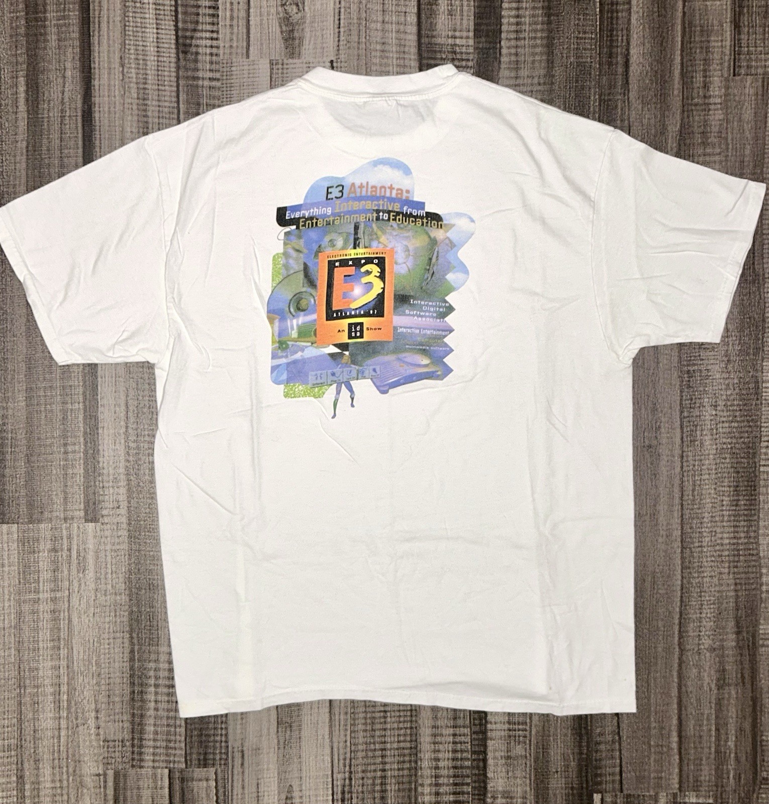 Vintage E3 Atlanta 1997 Electronic Entertainment Expo Shirt Size XL 90s Gaming