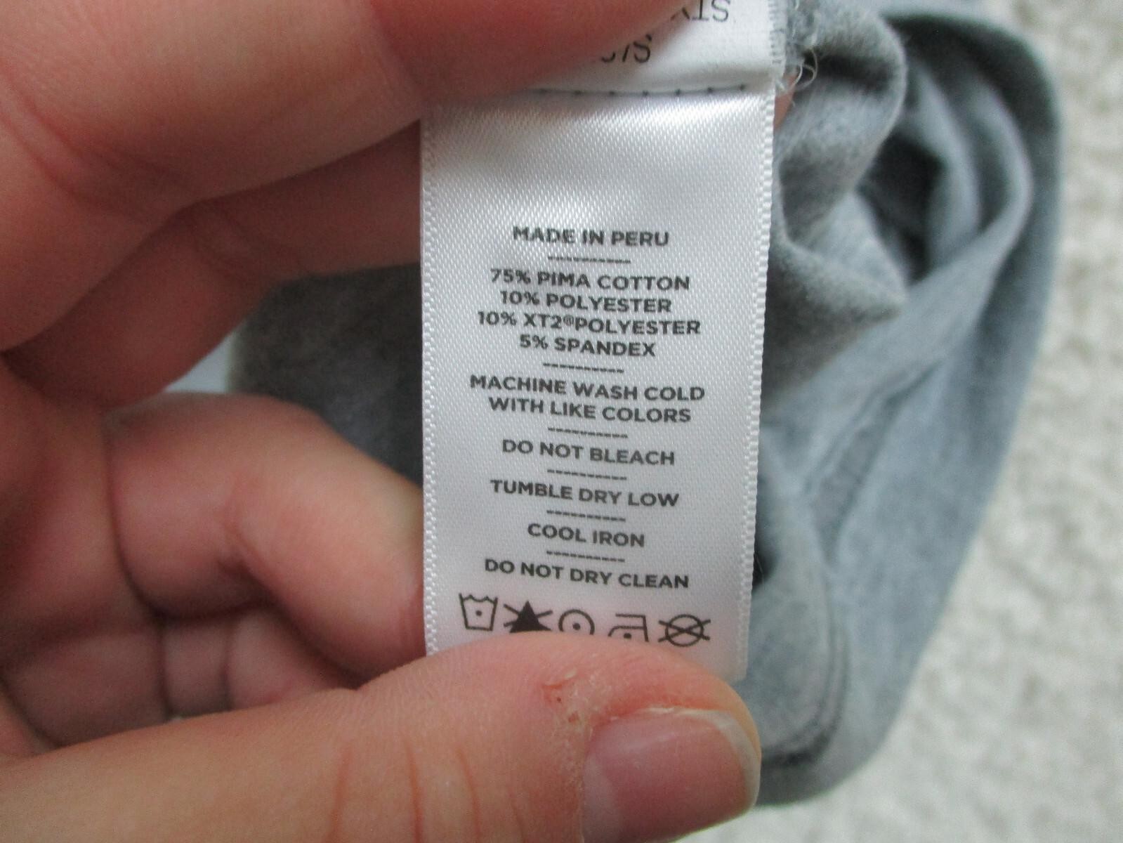 Rhone Shirt Medium Adult Gray Athletic Texas Running Stretch Modern Fit Mens M