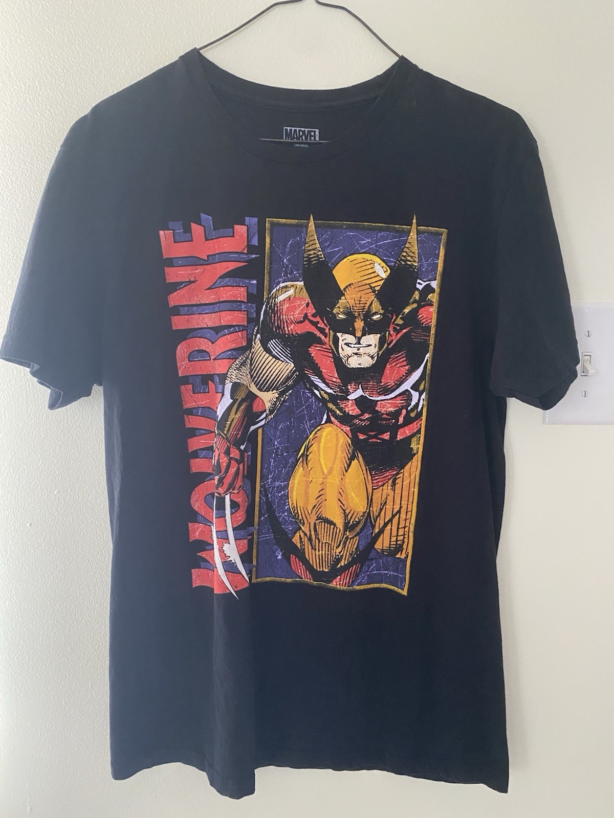 Marvel Wolverine T Shirt Adult M Black Logan Classic Comic Style