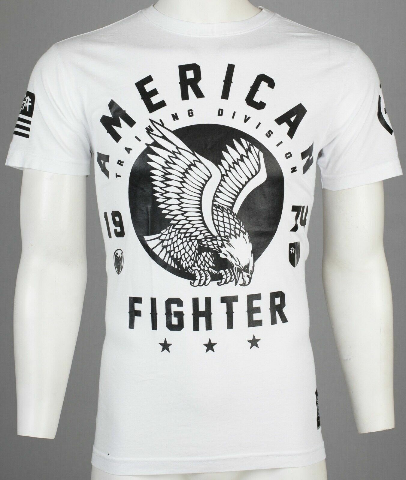 AMERICAN FIGHTER Fort Hays White Athletic Mens Crewneck T-shirt S-3XL NWT