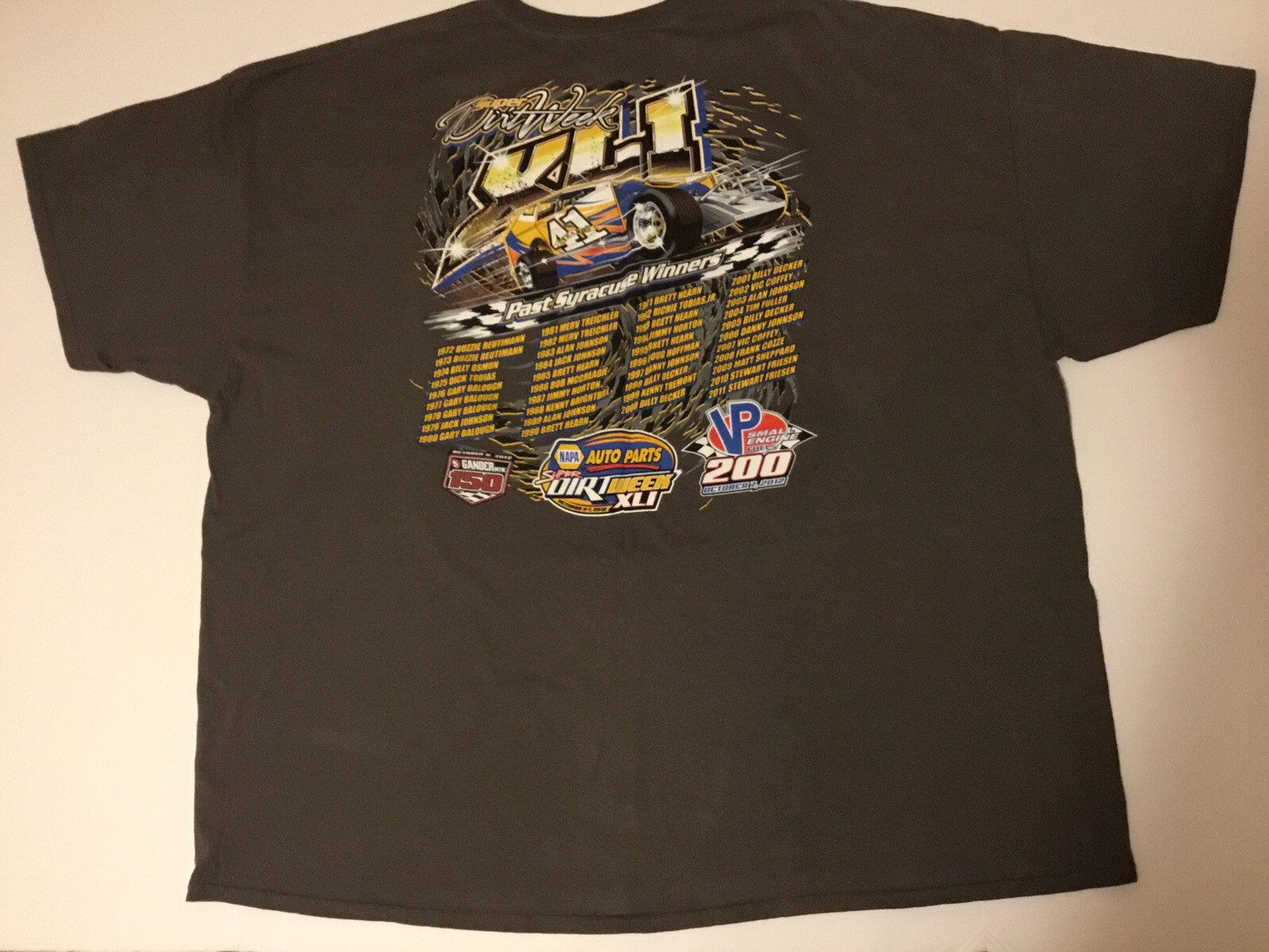FORMULA 1 GILDAN Short Sleeve T-Shirt Sz 4XL Gray, Blue, Yellow