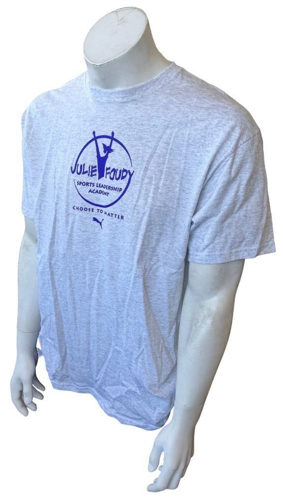 Anvil Men’s Puma Julie Foudy Sports Leadership Academy Gray Shirt Size Large