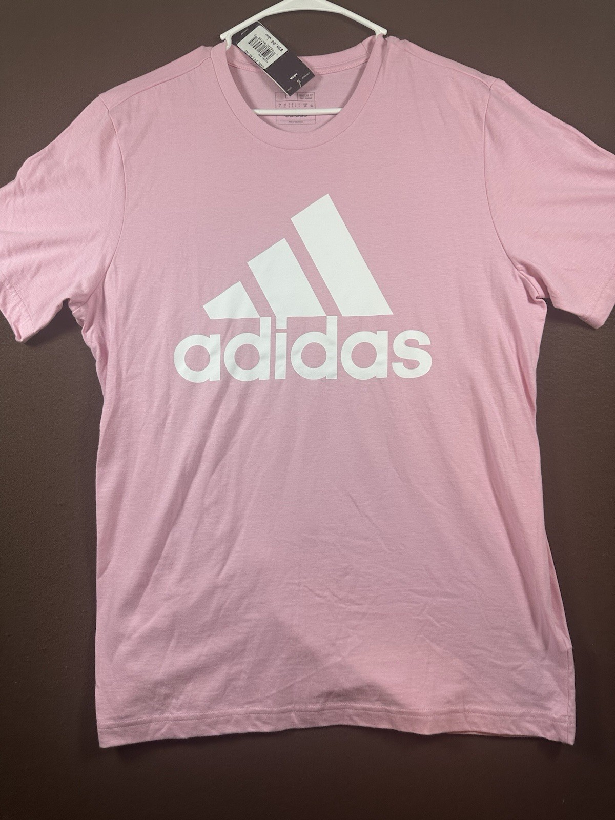 Adidas Originals Men Essentials Trefoil Tee Pink White KE6961 Size L NWT
