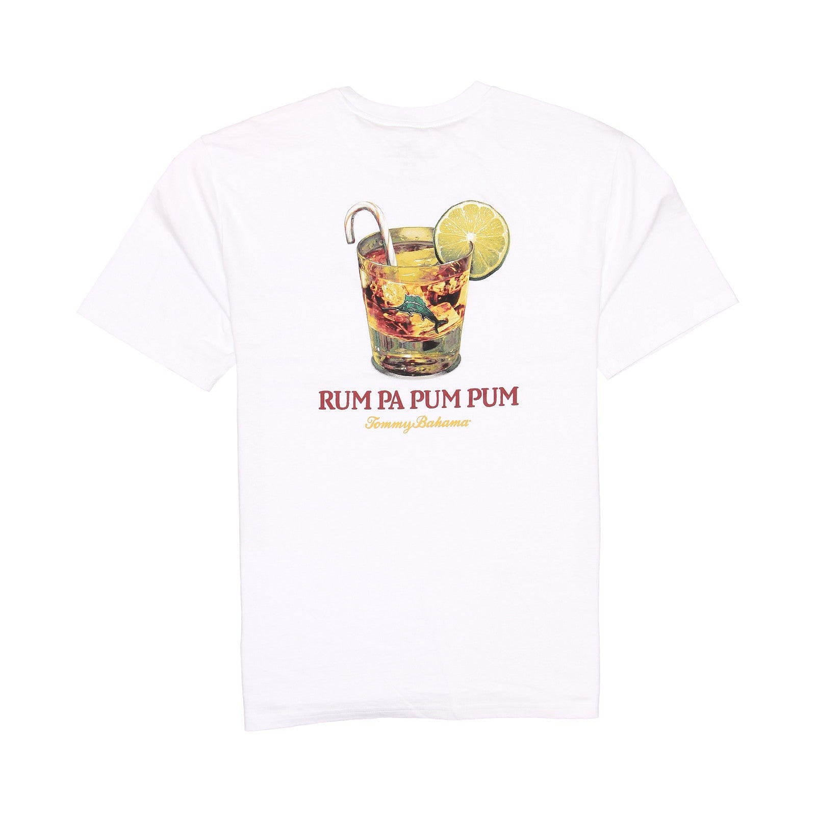 Tommy Bahama Rum Pa Pum Pum Mens Graphic Cotton T-Shirt (Large, White) $50