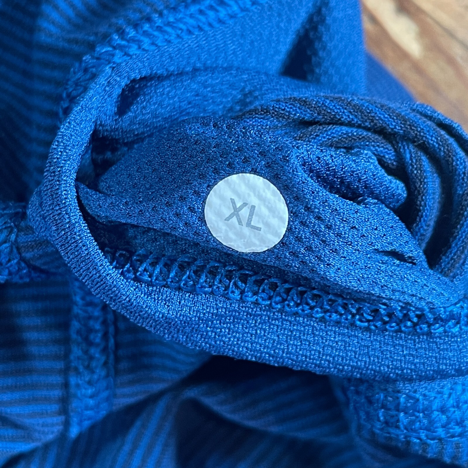 Lululemon Shirt Mens XL Blue Striped Tee Casual Workout Gym Athleisure Stretch