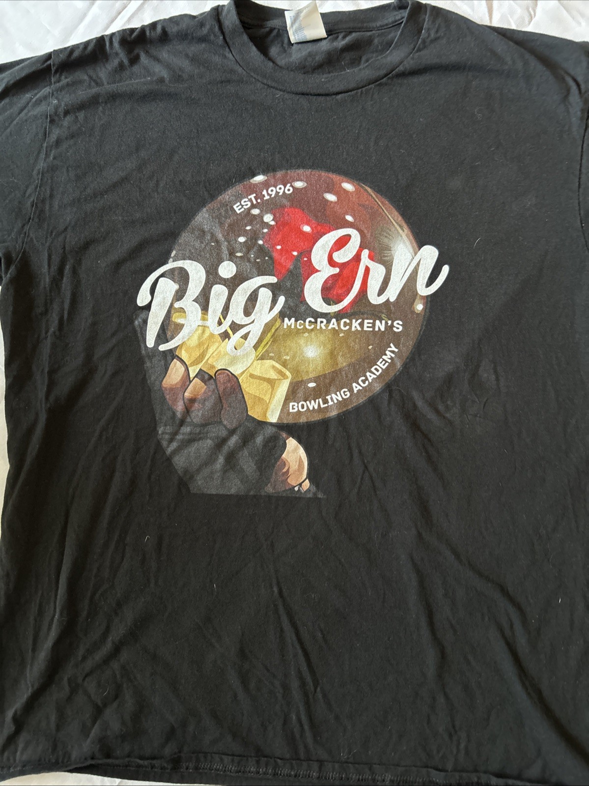 Kingpin Big Ern McCraken’s Bowling Academy T Shirt Size XL