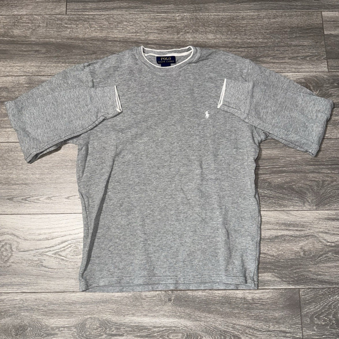Polo Ralph Lauren Men’s Gray Cotton Knit Crew Neck Pullover Sweater L