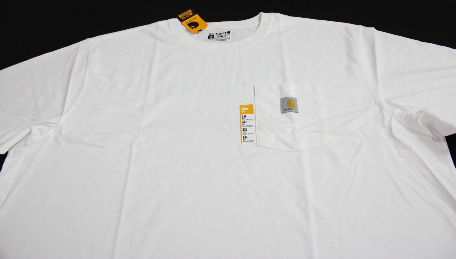 Carhartt Men’s Tall Loose Fit Short Sleeve Pocket T-Shirt EJ3 White Size 3XL