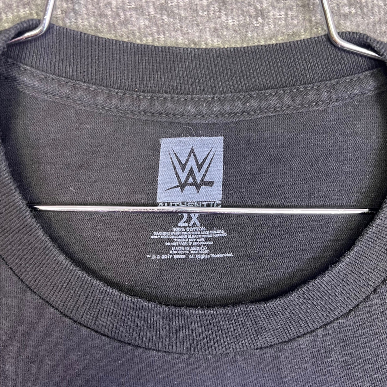 Baylor Club WWE Shirt Mens 2XL Black Worldwide Geometric Bolt Casual Finn Balor