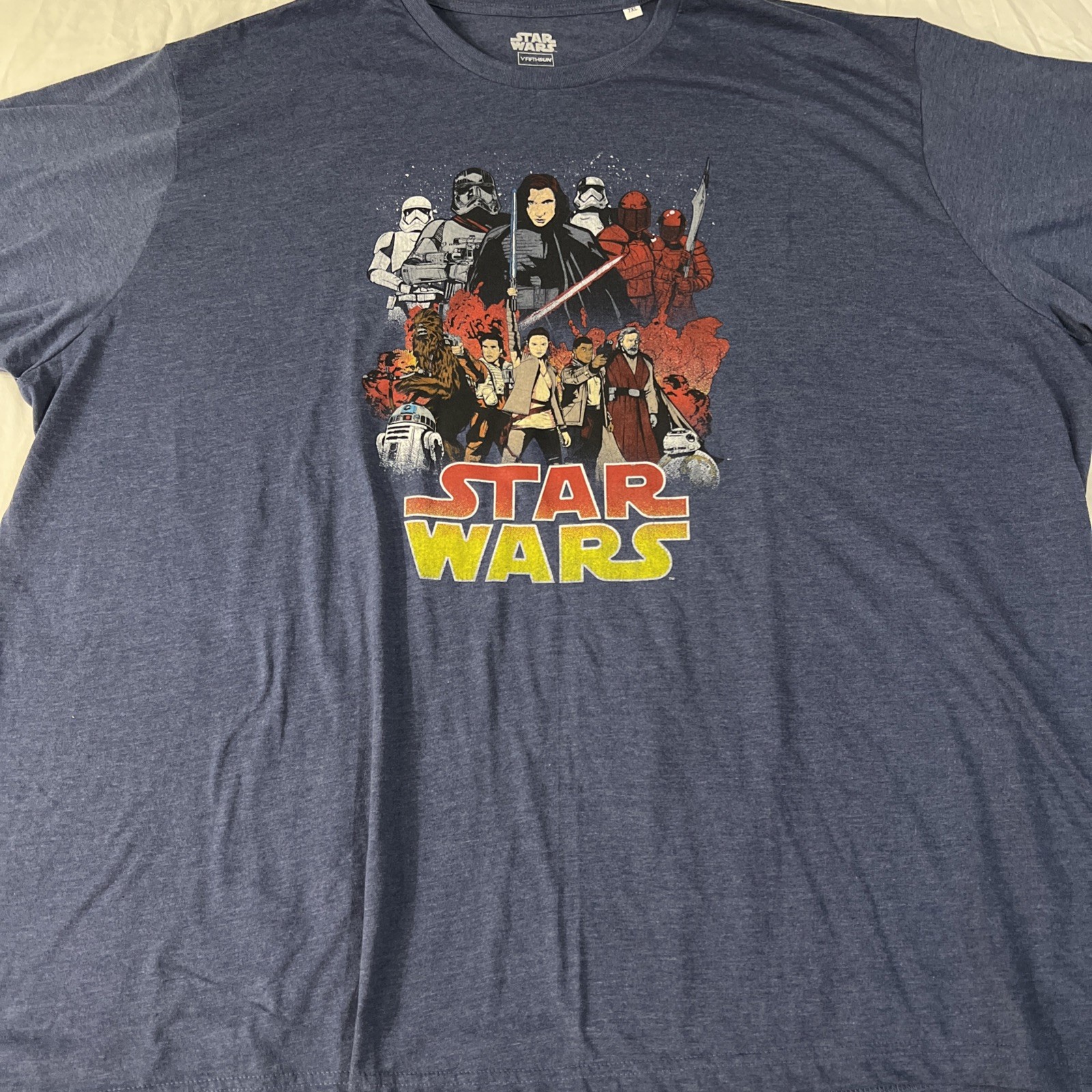 Men’s Seven Xl Graphic T-Shirt Star Wars Blue New Without Tags