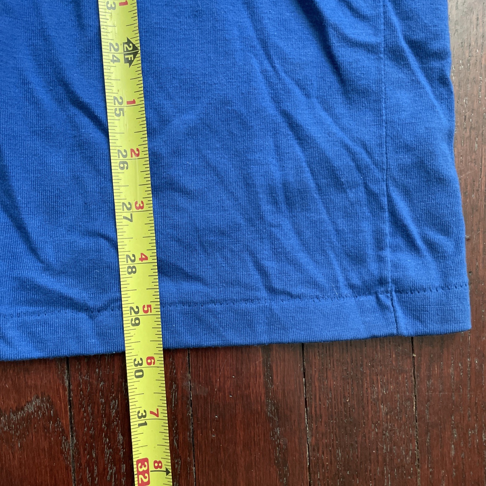 80s Vtg Adidas Trefoil USA MADE V-Neck LONG jersey Tee shirt blue white size M