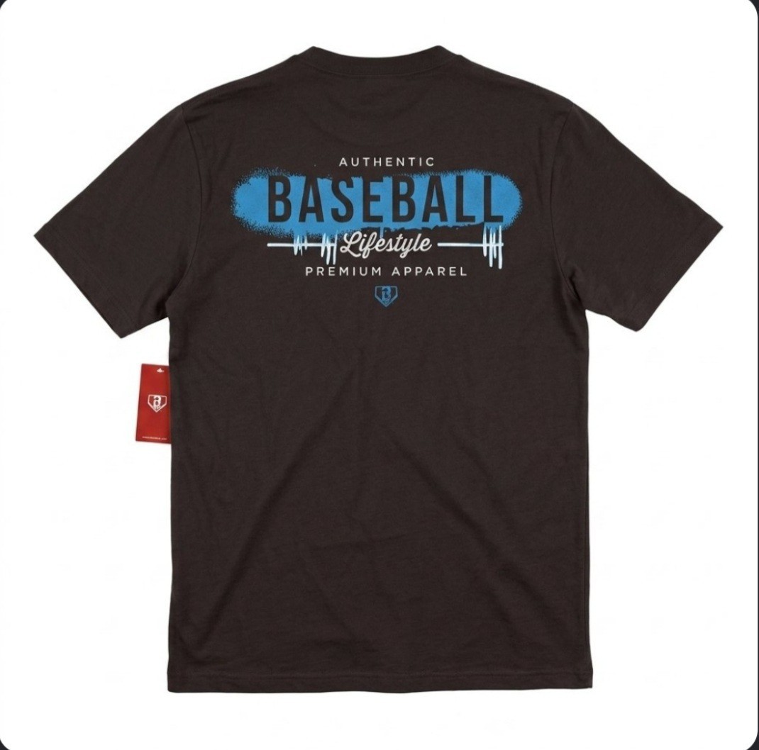 Baseball Lifestyle 101 Men’s Graffiti Character Graphic T-Shirt – Black / Blue