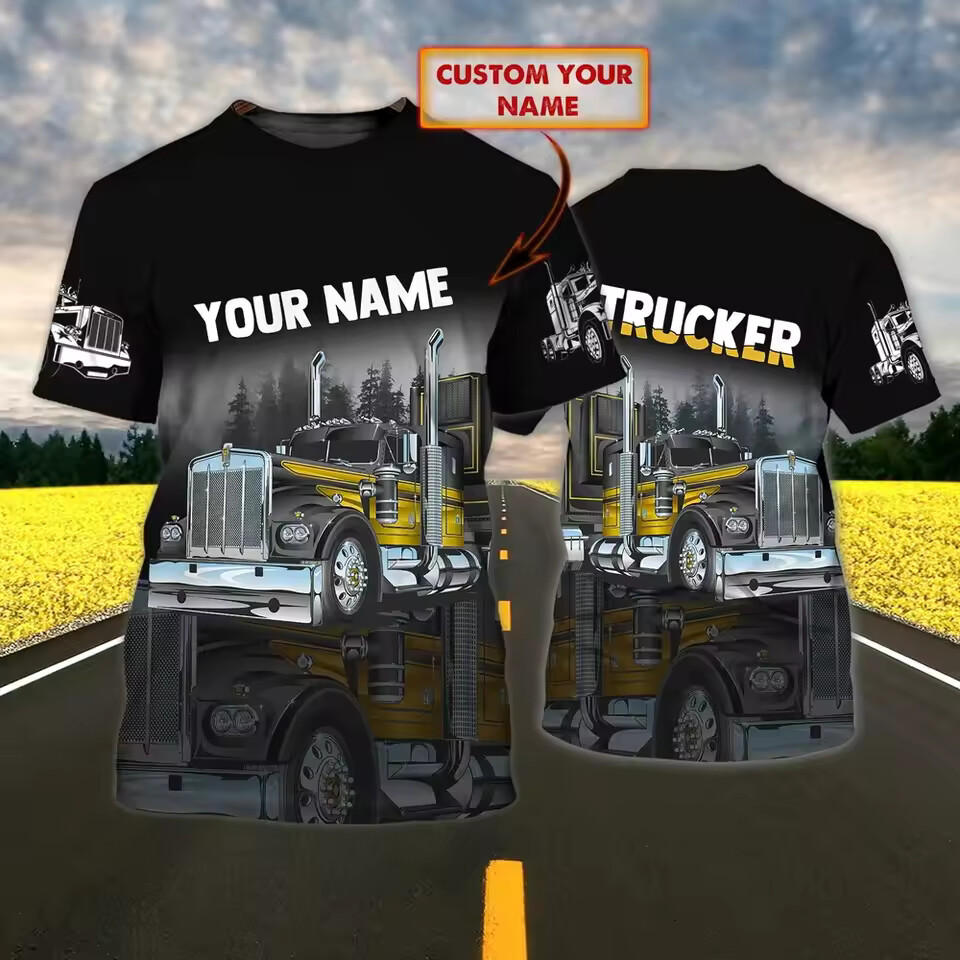 Truck Shirt Trucker Highway Custom Name Big Truck – AU Stock