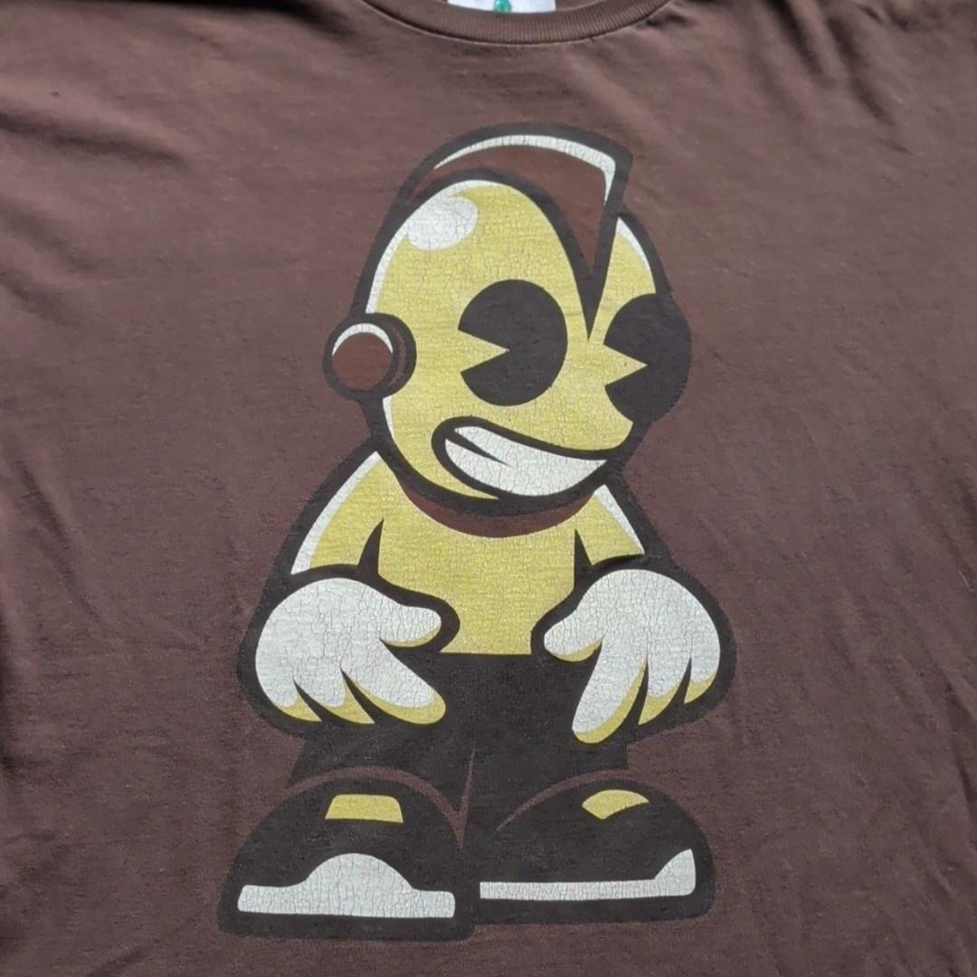 Kidrobot Shirt Mens Medium Brown Mascot Robot Graphic Tee Made USA Streetwear