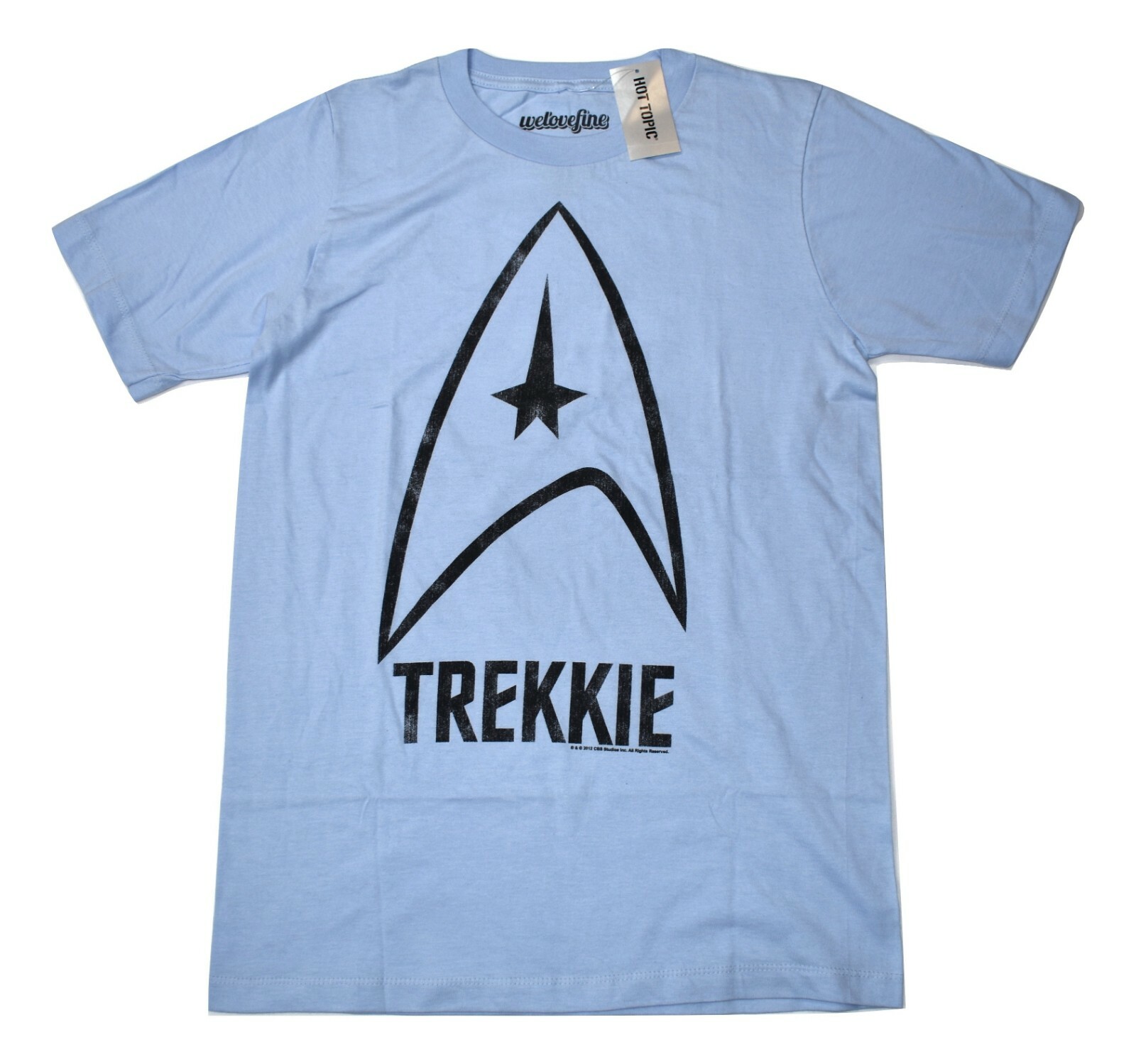 Star Trek Mens Trekkie Light Blue Shirt NWT Small