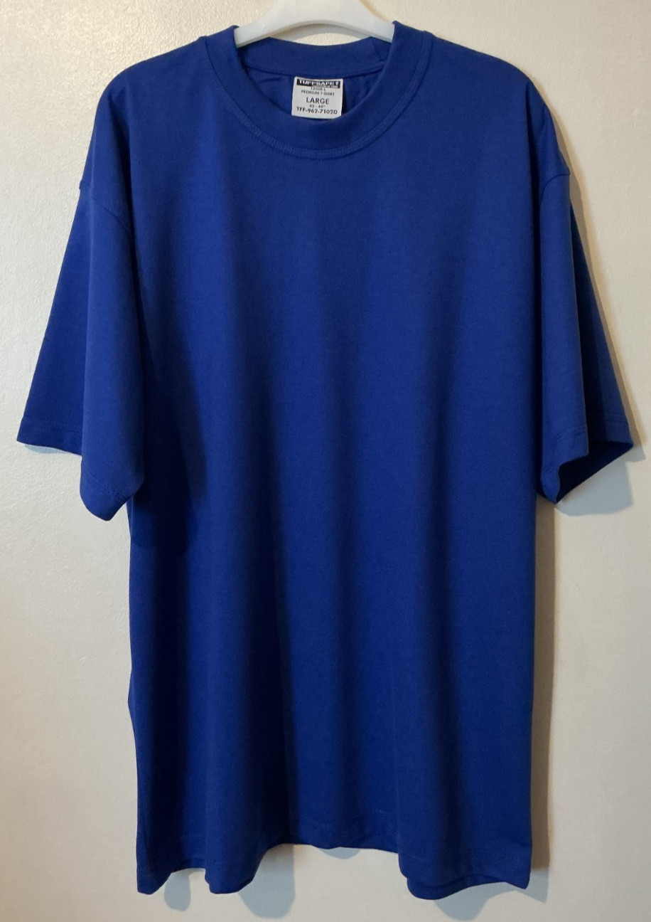 Tuffsafe T200 200gsm T-Shirt Short Sleeve Crew Large Tee 42-44″ NEW Royal Blue