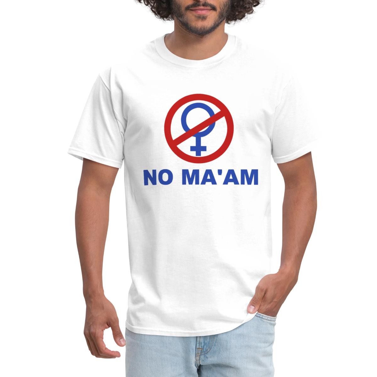 No Maam Funny Halloween Costume Men’s T-Shirt