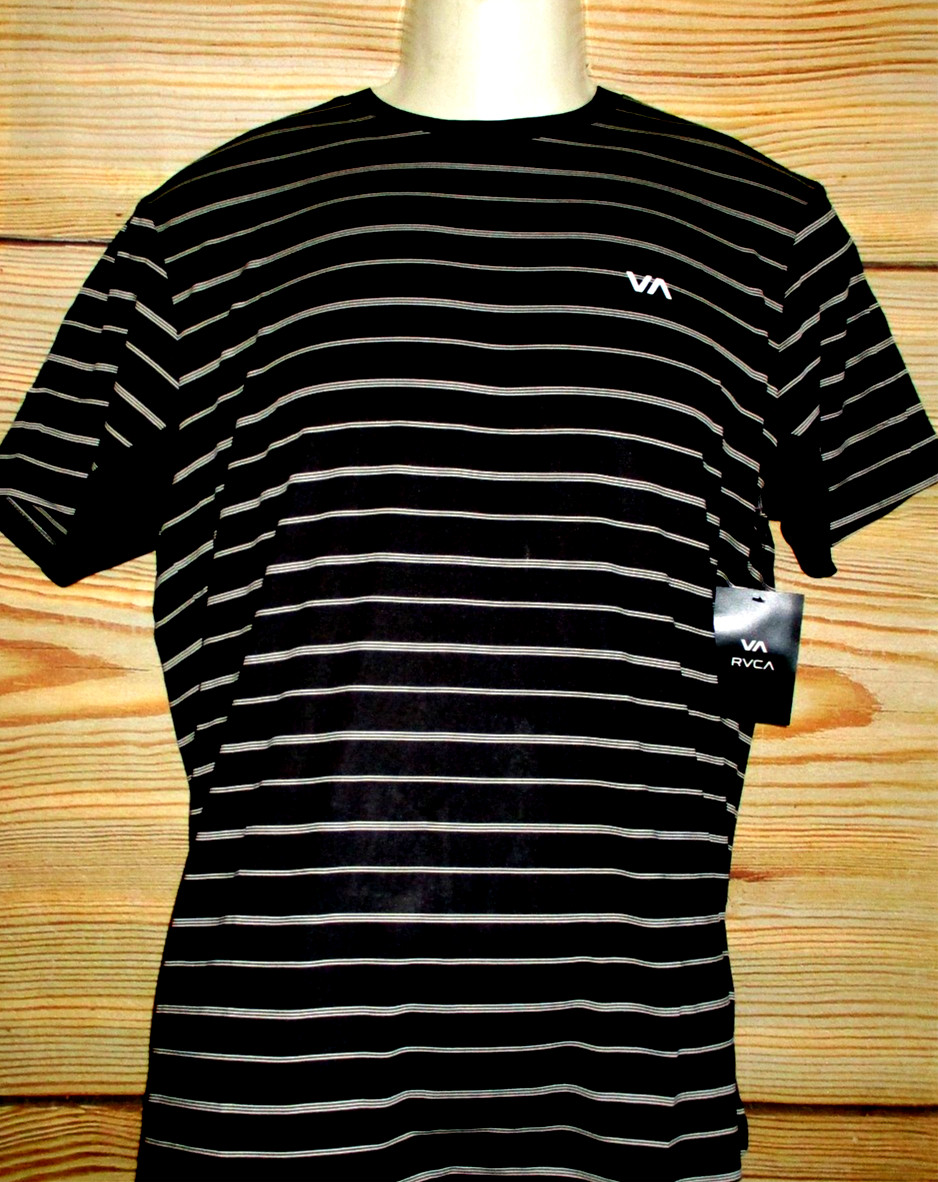 MENS RVCA PERFORMANCE BLACK T-SHIRT SIZE L