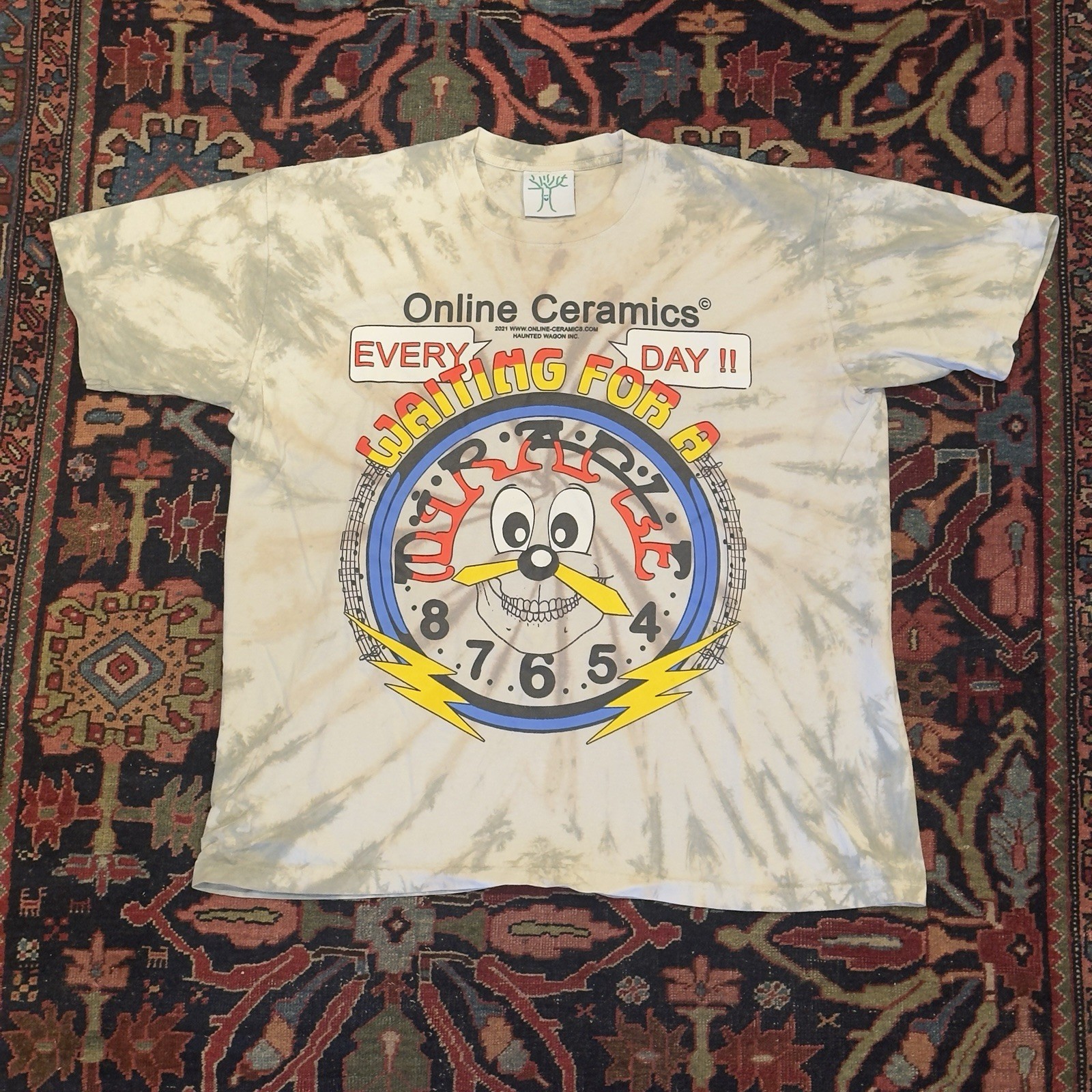 Online Ceramics Waiting for a Miracle Hand-Dyed Tee XL One-of-One Dye Pre-Owned
