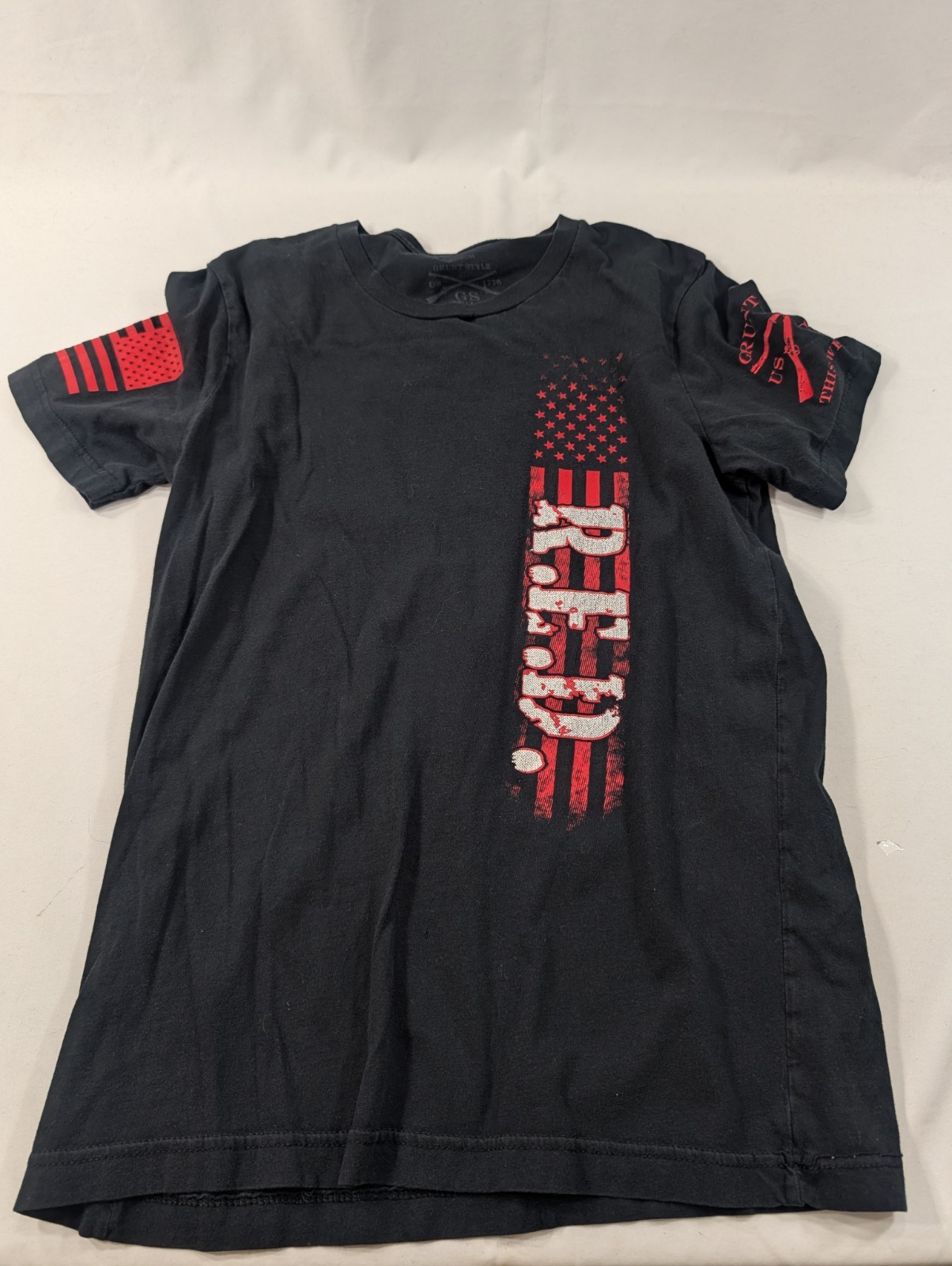 Lot of 7 Mens Grunt Style M Size T-Shirts Patriotic Medium