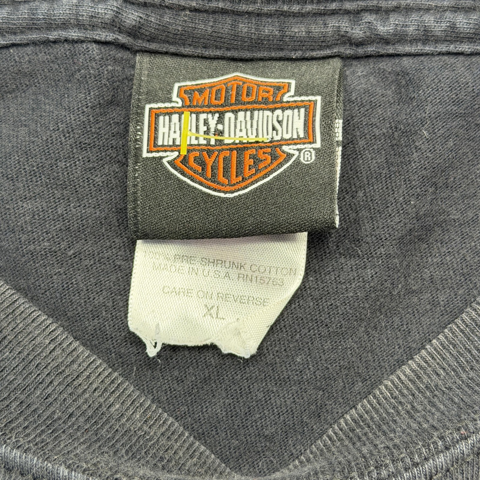 Harley-Davidson Shirt Mens XL Black Mt McKinley Denali Park Alaska Wolf USA VTG