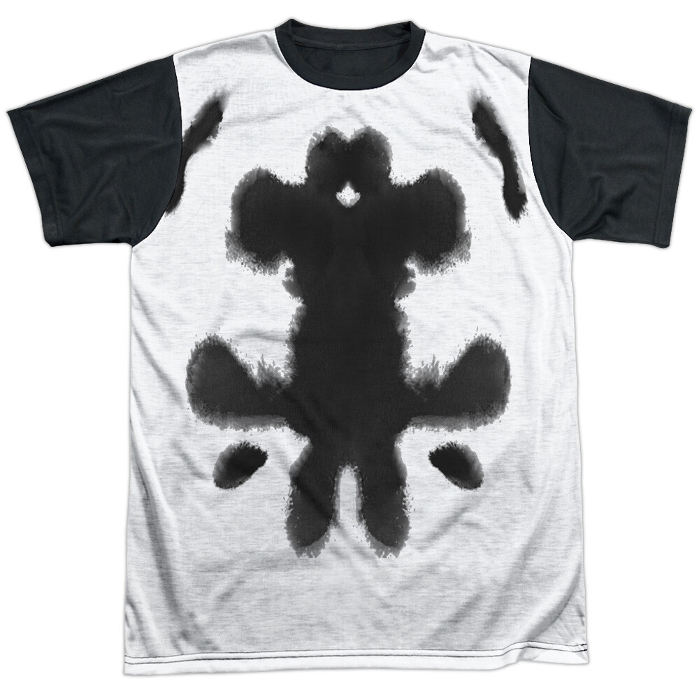 Watchmen Rorschach Adult Halloween Costume T Shirt (Black Back), S-3XL