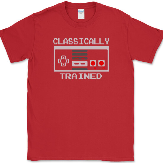 CLASSICALLY TRAINED T-Shirt Funny Video Gaming Gamer Graphic Tee