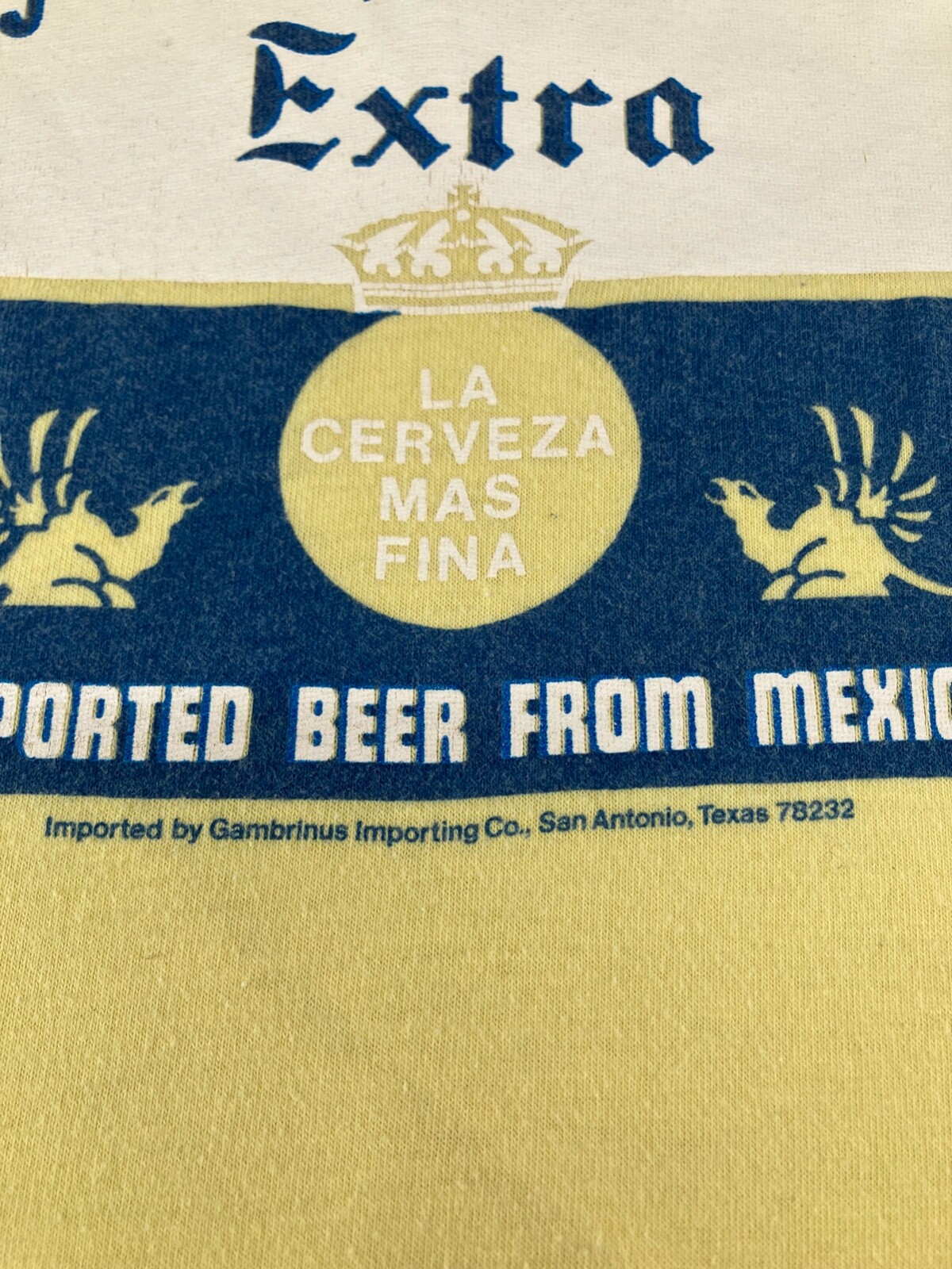 Vintage Corona Extra Shirt Mens Small Yellow Imported Beer Alcohol Skimmers