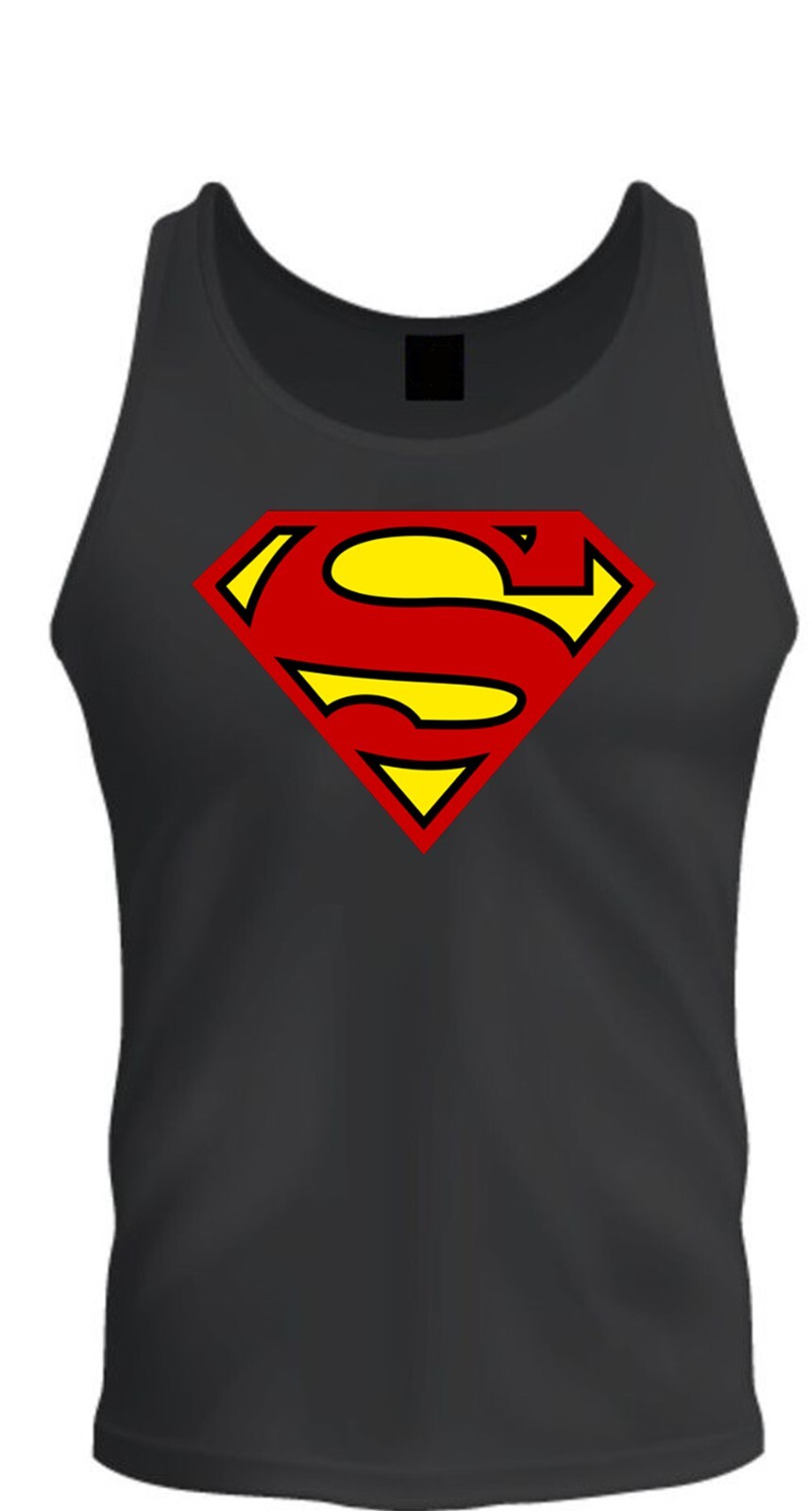 Superman Shirt Unisex T-shirt Tee Black T-Shirt Tee Tank Top